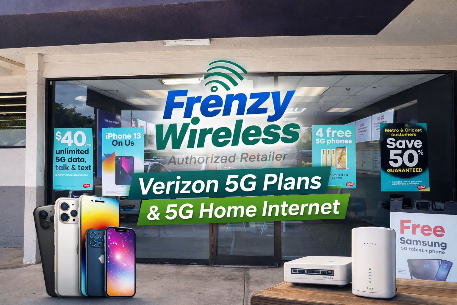 Frenzy Wireless storefront at 7202 Southgate Blvd, North Lauderdale, FL